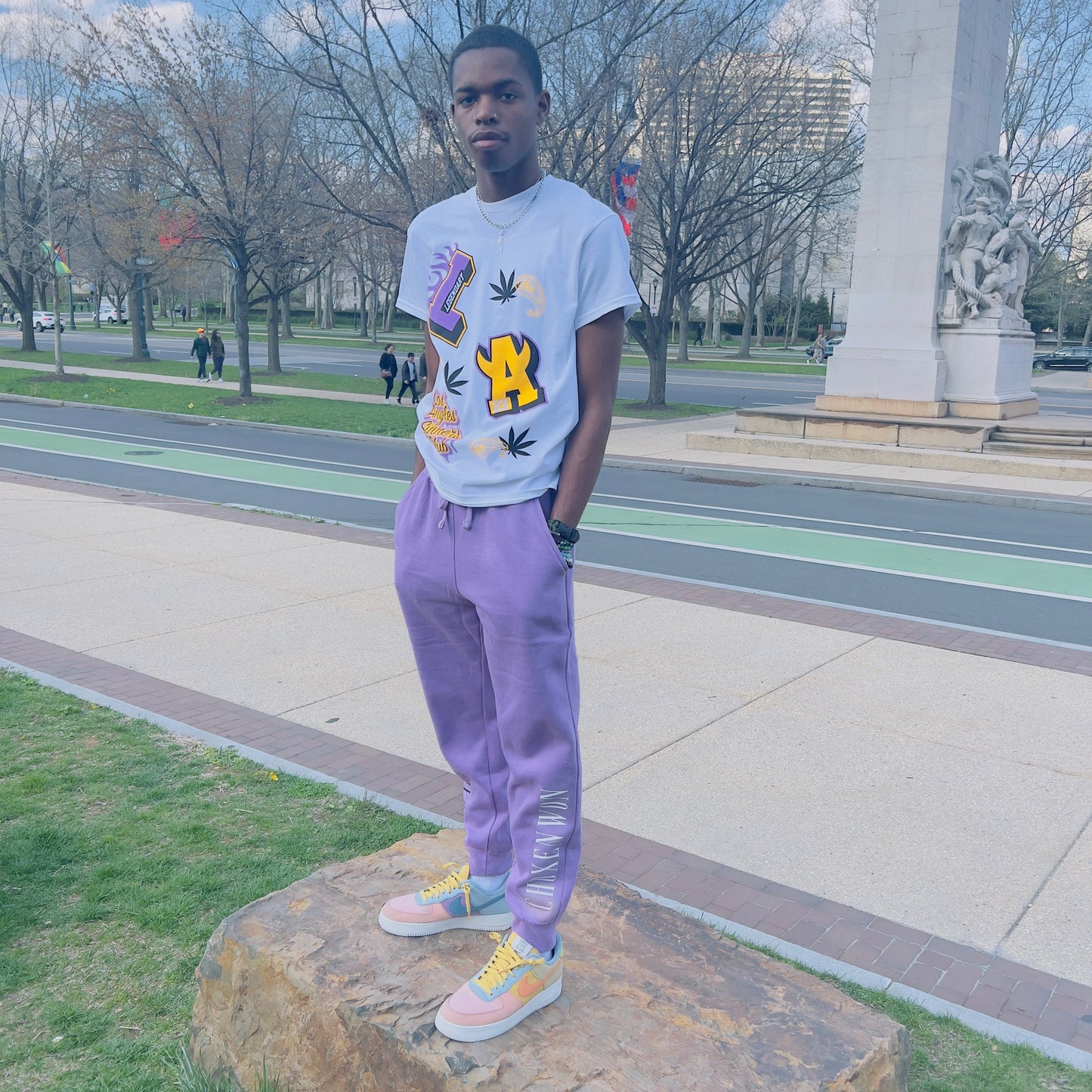 LAVENDER YIN-YANG JOGGERS